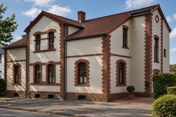 Historisches Wohnhaus mit Klinkerfassade und Rundbogenfenstern in Essen-Heisingen